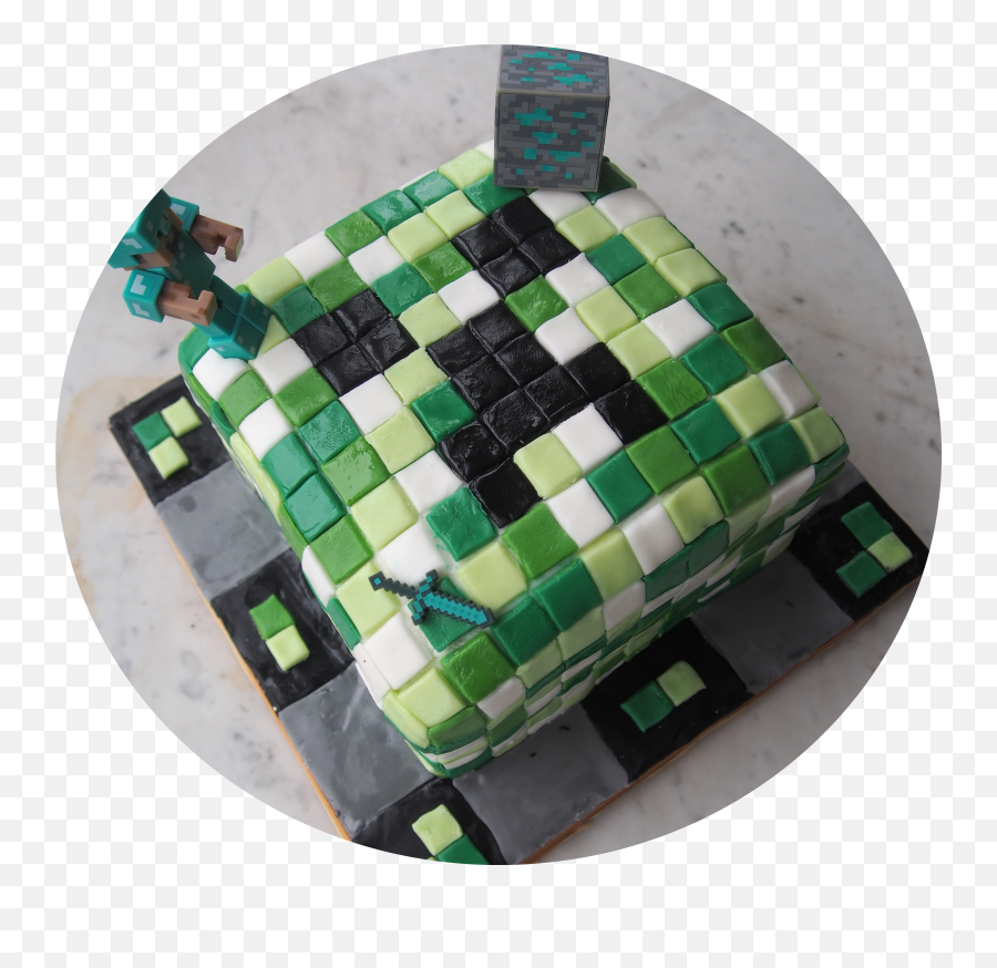Download Hd Minecraft Birthday Cake - Hard Png,Minecraft Cake Png