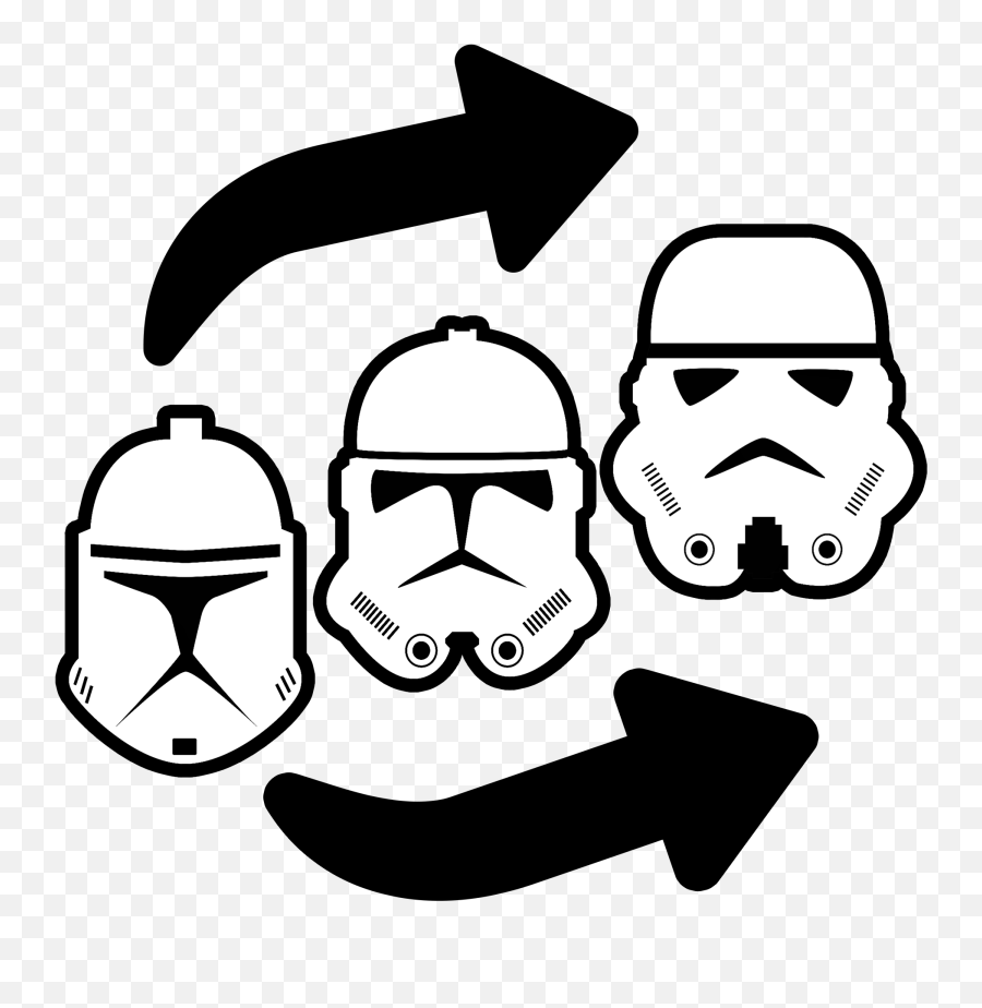 Stormtrooper Vs Clone Trooper Clipart - Storm Trooper Helmet Clipart Png,Stormtrooper Helmet Png