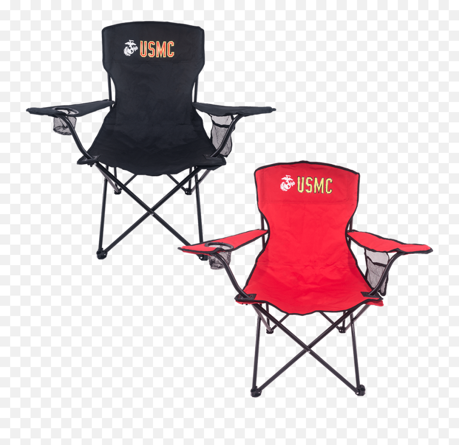 Usmc Drink Holder Camp Chair In Red Or - Marine Corp Camping Chair Png,Lawn Chair Png