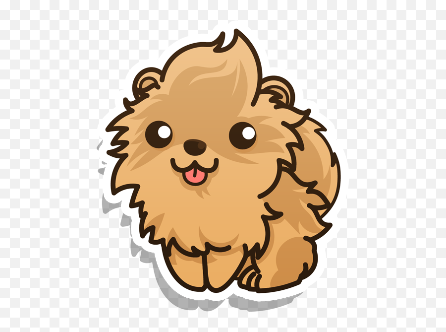 Download Hd Pomeranian Chibi - Cute Puppy A Cartoon Dog Png,Chibi Transparent