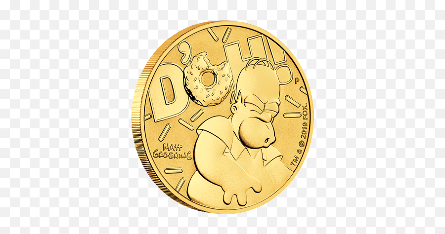 Homer Simpson - 1 Oz Emkcom Homer Simpson Gold Coin Png,Homer Png