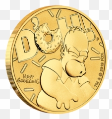 Homer Simpson - 1 Oz Emkcom Homer Simpson Gold Coin Png,Homer Png