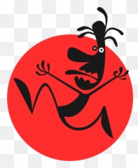Colorful Silhouette Of The Panic Clipart - Panic Running Clipart png