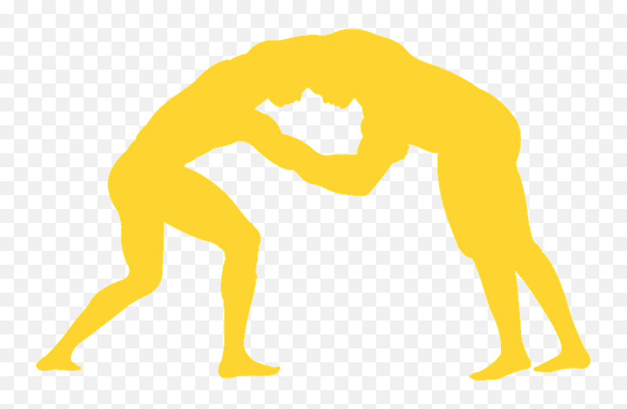 Wrestlers Silhouette - Free Vector Silhouettes Creazilla Stretches Png,Wrestling Silhouette Png