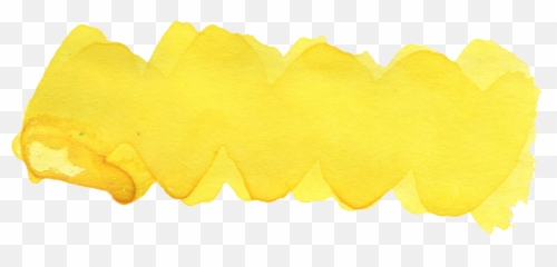 22 Yellow Watercolor Brush Stroke Png Transparent - Color Gold Png
