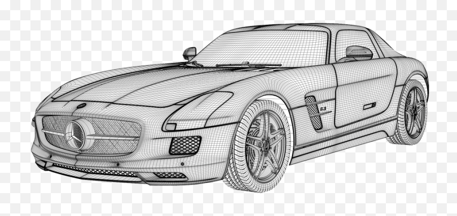 Amg Mercedes Sls Sports Png Car Drawing