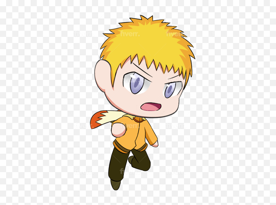 Create Cute Anime Style Chibi Art For Keychain Or Sticker - Fictional Character Png,Naruto Rasengan Png