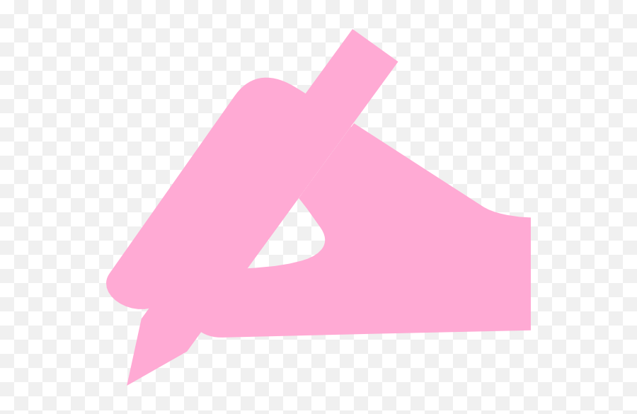 Light Pink Writing Hand Clip Art - Pink Writing Clipart Png,Writing Clipart Png