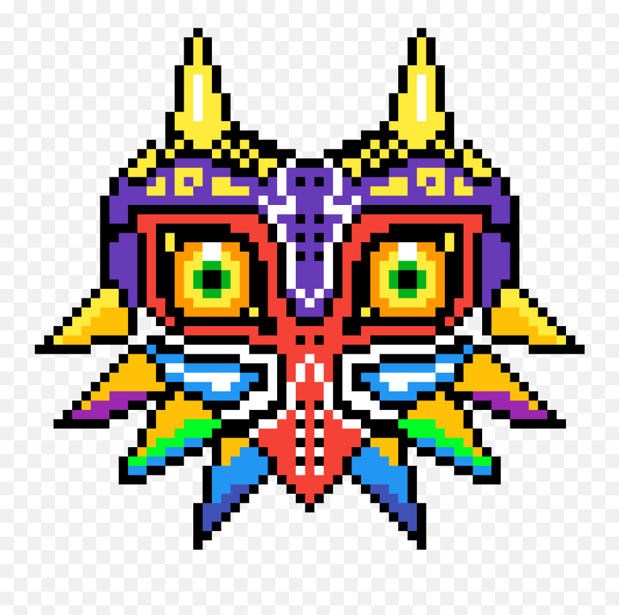 Download Majorau0027s Mask - Majorau0027s Mask Cross Stitch Pattern Majoras Mask Pixel Art Png,Majoras Mask Png