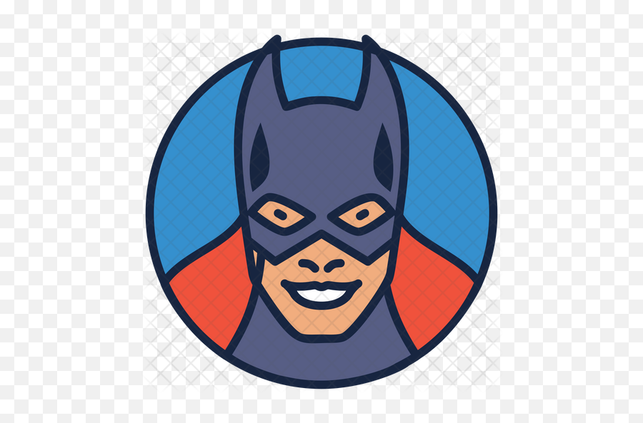 Batgirl Icon Of Colored Outline Style - Icono Batgil Png,Batgirl Png