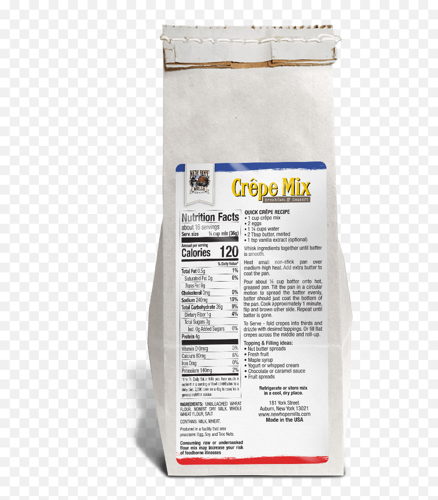 Crepe Mix - Nutrition Facts Label Png,Crepe Icon