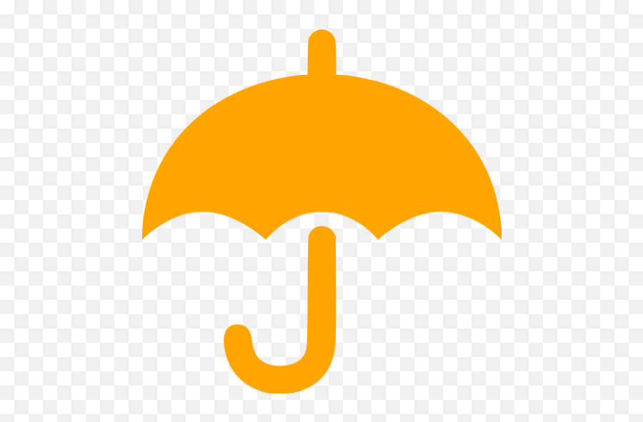 Orange Umbrella Icon - Free Orange Umbrella Icons Transparent Red Umbrella Icon Png,Umbrella Icon Png