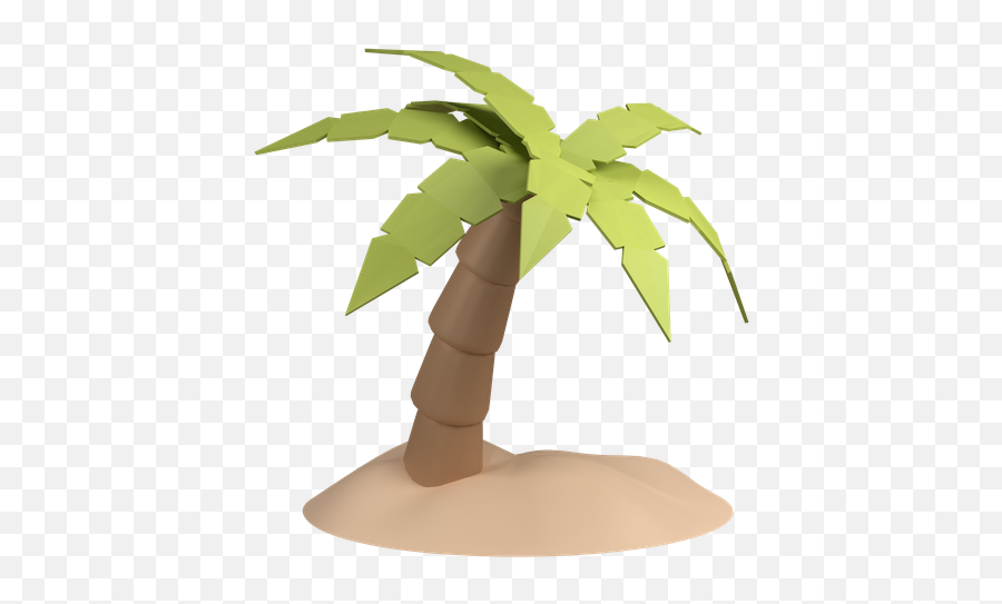 Palm Tree Coconut Plant Leaf Beach Free Icon Of Summer - Palm Tree 3d Png,Tree Leaf Icon