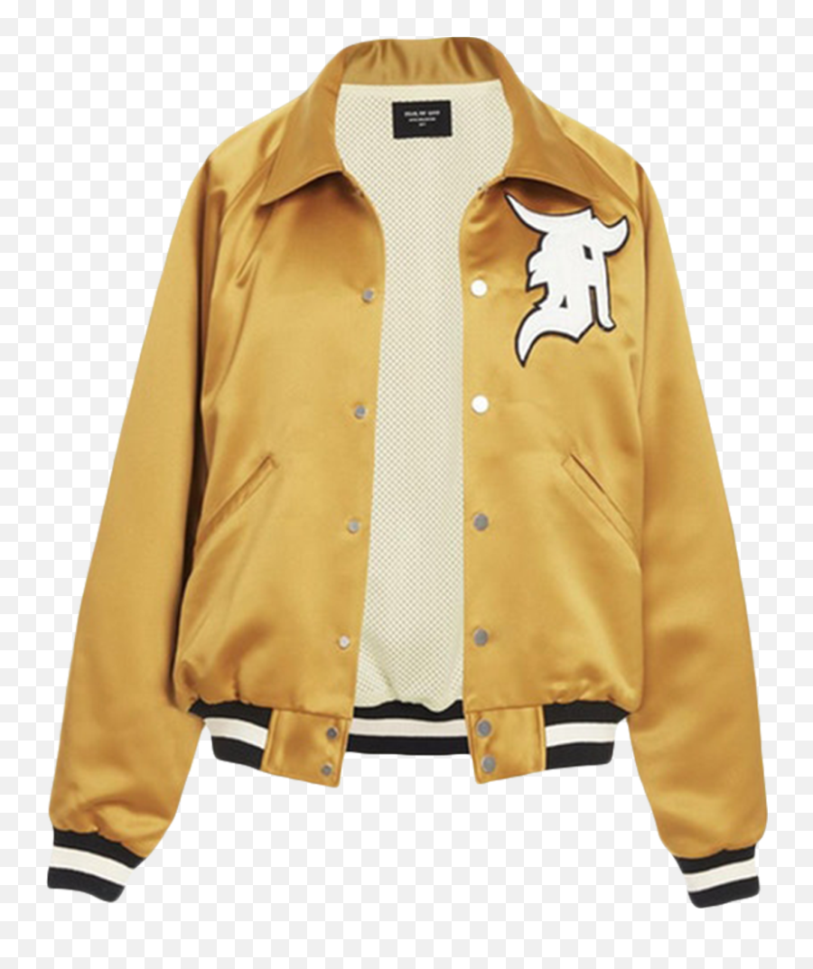 Take A Look - Fear Of God Satin Baseball Jacket Png,Coach Icon Long Puffer