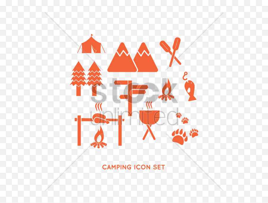 Download Camping Icon Set V - Vector Graphics Png Vertical,Campsite Icon