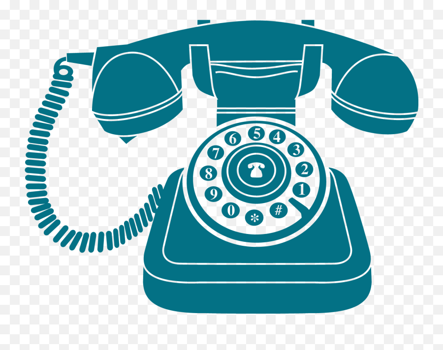 Download Vintage Blue Phone Icon - Vintage Phone Icon Png,Phone Logo Png