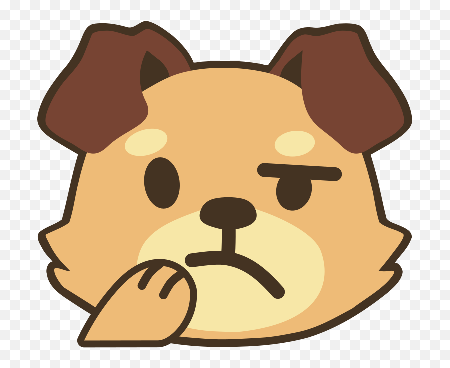 Download Hd Thinking Face But Itu0027s A Brown Dog Transparent - Thinking Face Dog Png,Thinking Face Png
