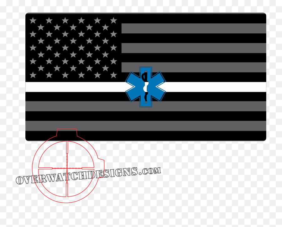 Download Thin White Line Flag Sticker By Overwatch Designs - Pensacola Naval Air Station Png,White Line Transparent Background