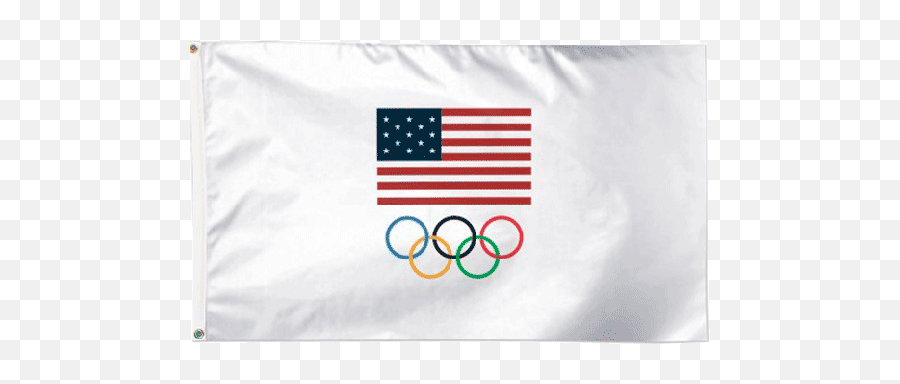 Usoc Olympic Rings Flag - Usa Olympic Flag Png,Olympic Rings Transparent