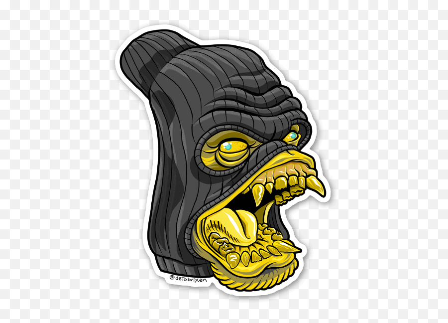 Ape Mask Gold - Stickerapp Cartoon Png,Gold Sticker Png