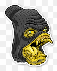Ape Mask Gold - StickerApp Cartoon png