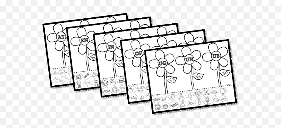 Free Flower Word Family Cut And Paste - Word Families A Worksheet Free Png,Family Word Png