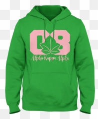 Alpha Kappa Founded Hoodie Green - png