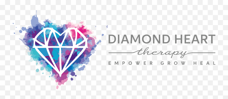 Download Hd Diamond Heart Therapy - Diamond Heart Logo Design Diamond Heart Logo Png,Heart Logo Png