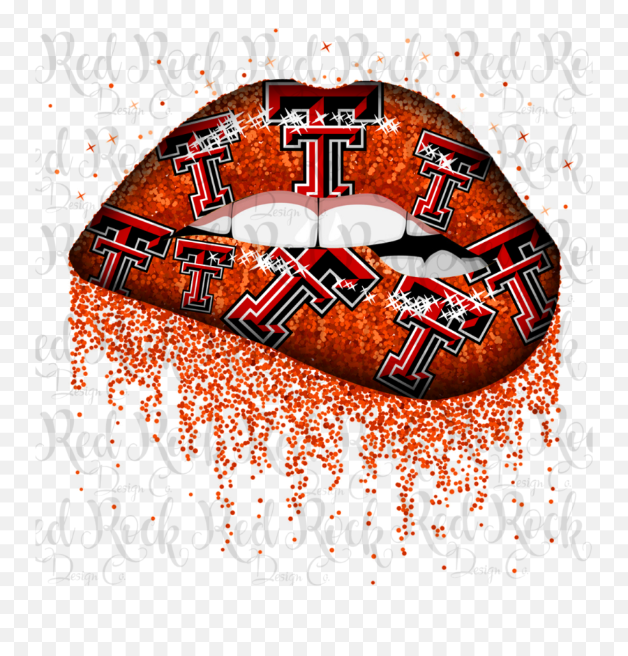 Texas Tech Glitter Lips - Pink Glitter Lips Png,Texas Tech Png