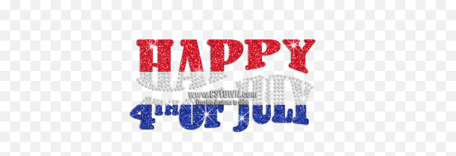Wholesale Happy Fourth Of July Iron - Glitter Happy 4th Of July Png,Happy 4th Of July Png