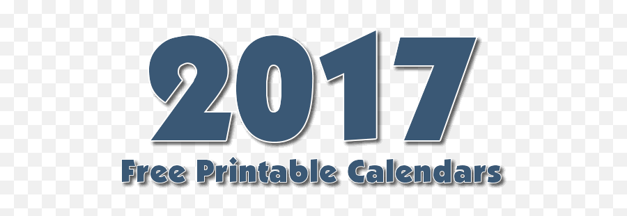 2017 Free Printable Calendars - Free Printable Calendars Graphic Design Png,2017 Calendar Png