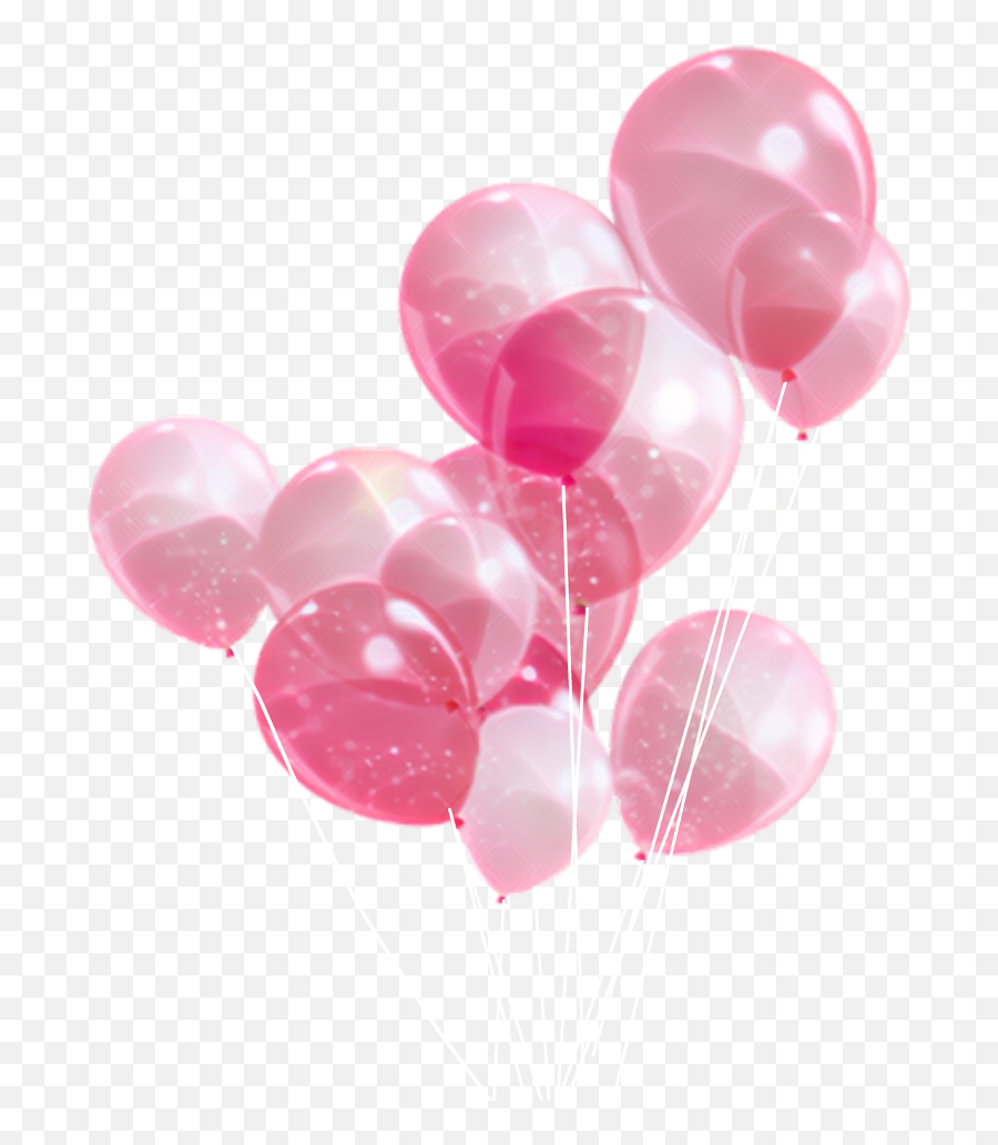 Download Hd Pink Balloons Cake - Balloon Pink Transparent Hd Png,Pink Balloon Png