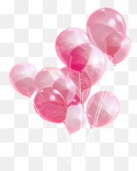 Download Hd Pink Balloons Cake - Transparent Png