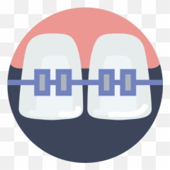 Braces Teeth Mouth Dental Dentist - Icon png