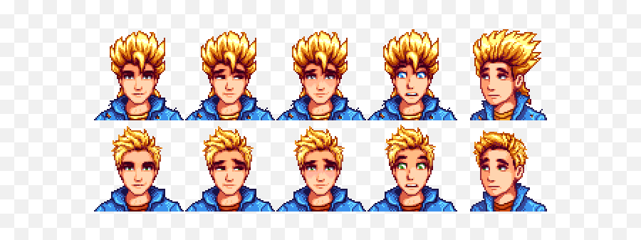 Stardew Valley Sam Portrait Mod - Stardew Valley Sam Transparent Png,Stardew Valley Png