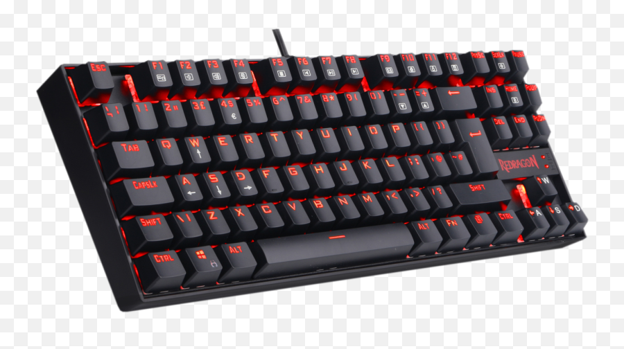 Redragon K552 - Uk Kumara Red Rgb Led Backlit Mechanical Keyboard 87 Key Compact Mechanical Gaming Keyboard Blue Switches Pc Computer Illuminated Png,Keyboard Png