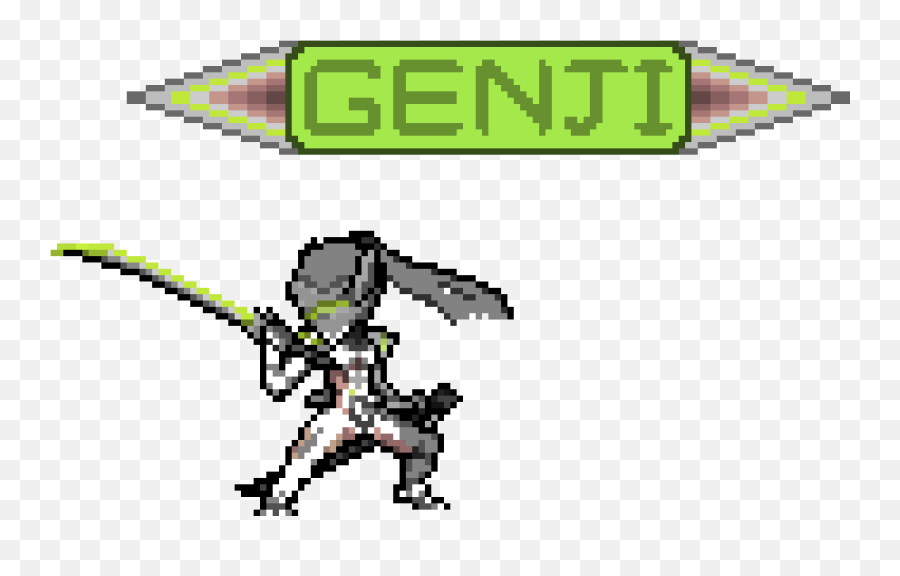 Overwatch Genji Pixel Art Maker - Cartoon Png,Overwatch Genji Png