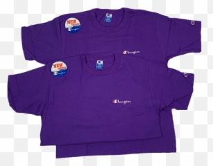 Vintage Purple Champion Logo T - Shirt Pack png