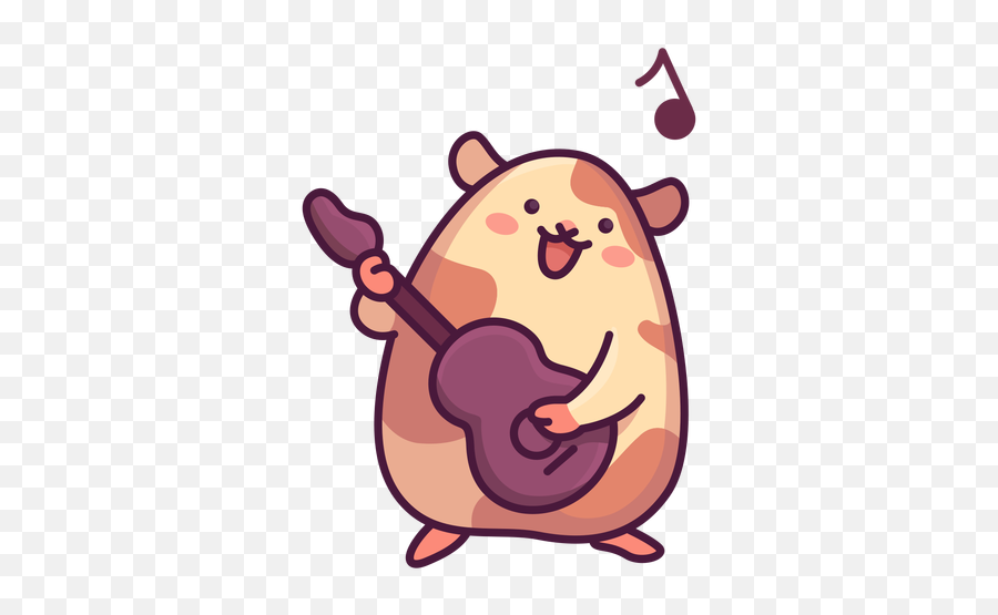 Cute Hamster Playing Guitar - Cute Transparent Hamster Png,Hamster Png