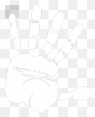 Blue Hand Print Png Svg Clip Art For - White Clipart
