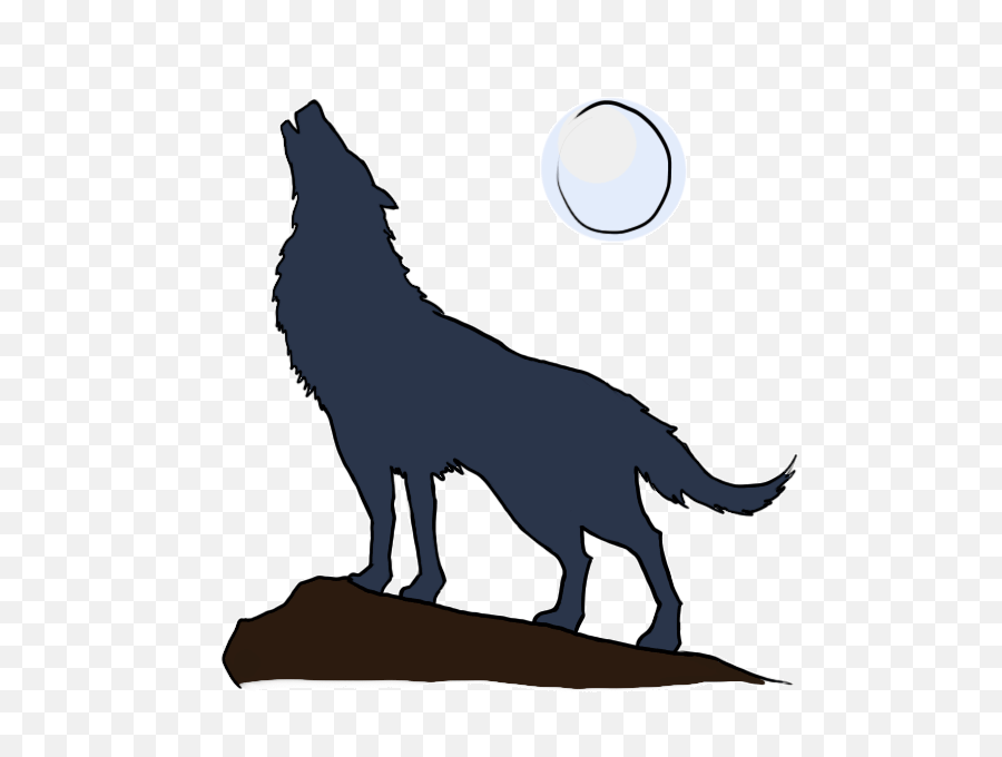Wolf Howling - Cartoon Wolf Png,Wolf Silhouette Png