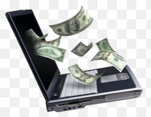 Money Flying Out Of Laptop - Make Online png
