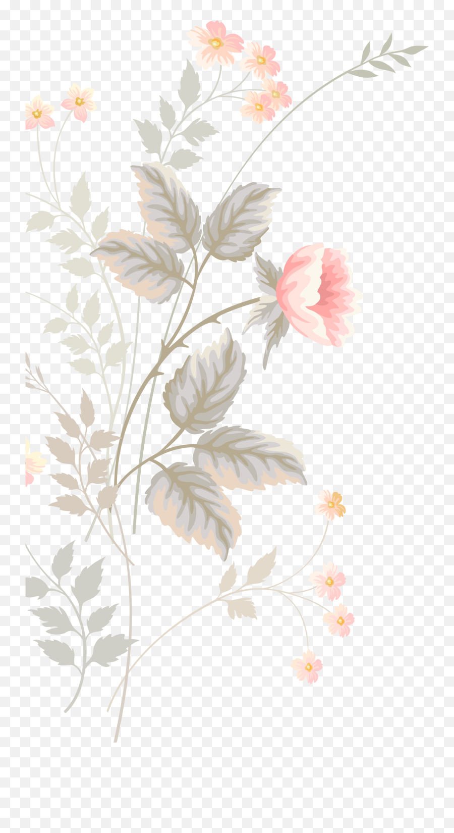Download Pink Flower Pattern Watercolor Design Floral - Flower Background Portrait 2000 2000 Png,Flowers Clipart Png