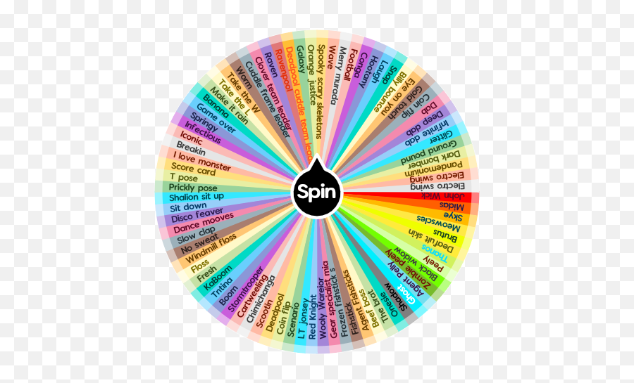 Fortnite Emote Wheel Skins Spin The App - Art Things To Do At Home Png,Fortnite John Wick Png
