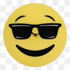 Download Wall Clock Emoji Cool - Napszemüveges Smiley Png,Clock Emoji Png