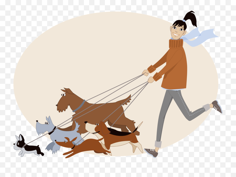 Being That Awkward Dog Walker - Dog Walking Clip Art Png,People Walking Dog Png