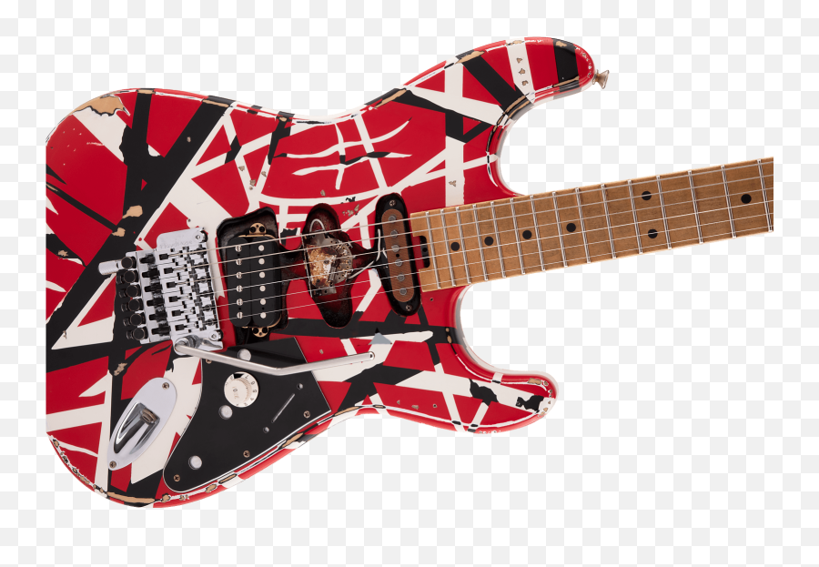 New For 2020 Evh Striped Series Frankie Eddie Van Halen - Relic Authorized Dealer So Cool Van Halen Guitar Stripes Png,Van Halen Logo Png