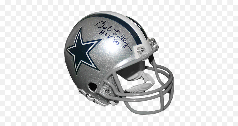 Bob Lilly Dallas Cowboys U002780 Hall Of Fame Mini Helmet Jsa - Dallas Cowboys Png,Cowboys Helmet Png