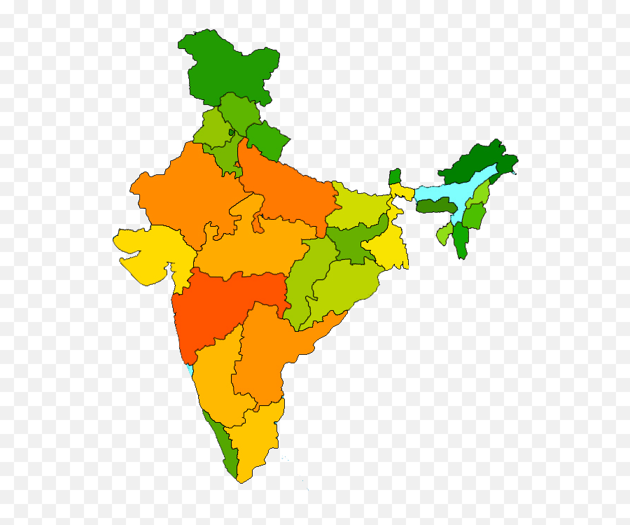 India Map Png Image With Transparent - Blank India Map With States,World Map Png Transparent Background