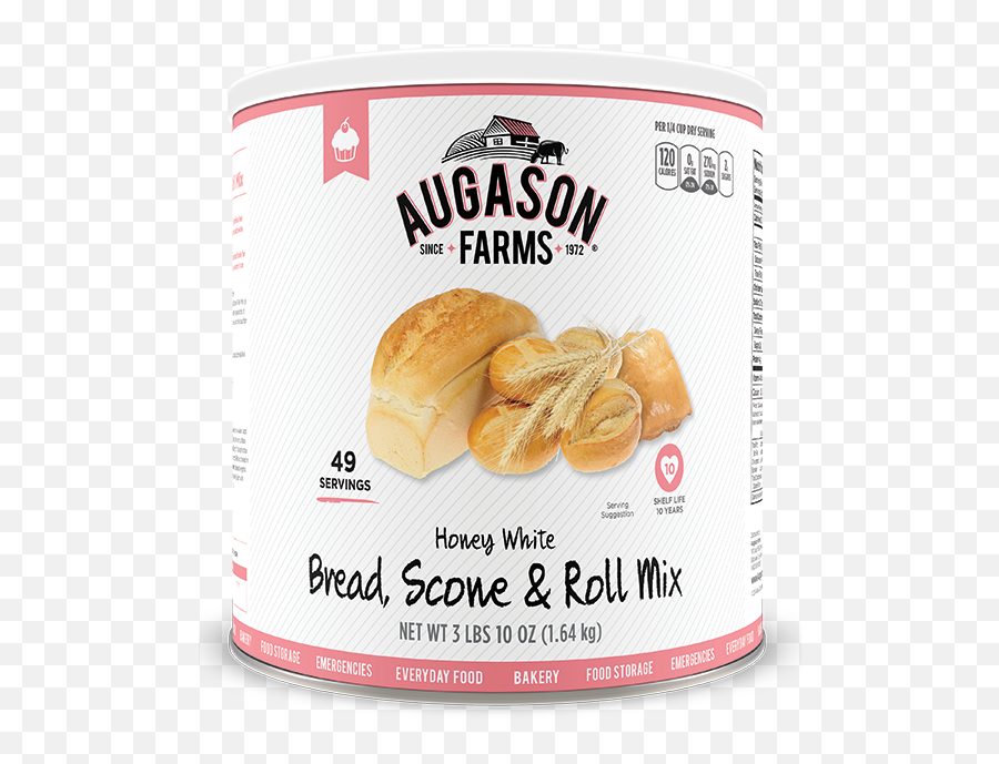Augason Farms Honey White Bread U0026 Roll Mix Can The Jim Bakker Show Store - Roll Mix Png,White Bread Png